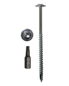 # 10-9 X 3-1/2  Torx Round  Washer Head Coarse Thread Type 17 X-Long Zinc Plated Screws Box Includes:1 Free T25 Torx Bit Sold In Box 1000