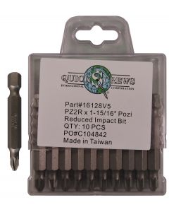 PZ2R x 1-15/16" Pozi Reduced Power Impact Drive Bit Sold In Pack 10