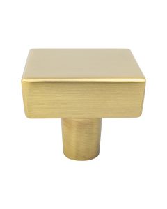 Modern Brushed Gold Square Knob, Brookridge by Berenson - 2649-1MDB-P