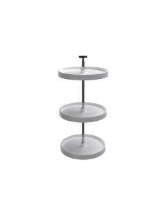 18" Value Line Full Circle Lazy Susan 3-Tray Set (for 33-41" I.C.H) White, SKU: 3073-18-11-531