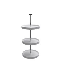 18" Value Line Full Circle Lazy Susan 3-Tray Set (for 38-46" I.C.H.) White, SKU: 3073-18-11-536