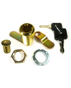 Cyber Lock 30mm Cam Lock Brass Finish with 2 Keys and Core