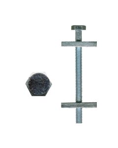 # 1/4-20 X 3 1/2" Hex Draw Bolt Zinc Plated, Priced per each,  Sold In Box 500 only