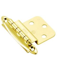 Polished Brass Non Self-Closing Hinge by Amerock sold as Pair - 3417-3 - Discontinued