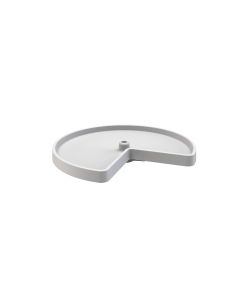 24" Value Line Kidney Shape Lazy Susan Single Shelf Only, with hub insert White, SKU: 3471-24-11-52
