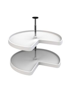 28" Value Line Kidney Shape Lazy Susan Set, Individual Pack White, SKU: 3472-28-11-52