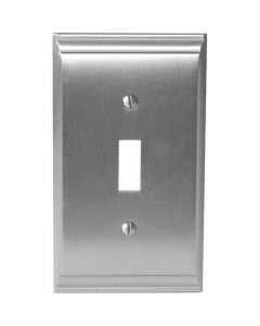Satin Nickel 7-9/32" [185.00MM] 1 Toggle Wall Plate by Amerock sold in Each - 36500-G10