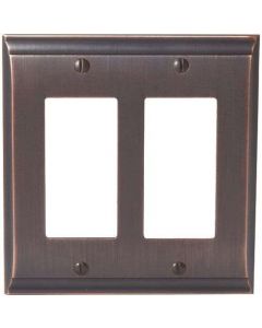 Oil Rubbed Bronze 8-9/32" [210.06MM] 2 Rocker Wall Plate by Amerock sold in Each - 36505-ORB