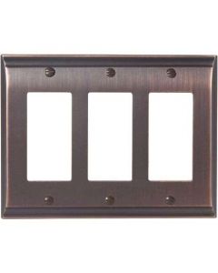 Oil Rubbed Bronze 9-27/32" [250.00MM] 3 Rocker Wall Plate by Amerock sold in Each - 36506-ORB