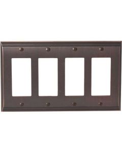 Oil Rubbed Bronze 11-5/8in. [294.90MM] 4 Rocker Wall Plate by Amerock sold in Each - 36507-ORB - Discontinued