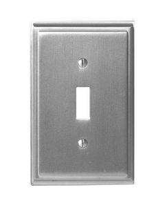 Satin Nickel 7-9/32" [185.00MM] 1 Toggle Wall Plate by Amerock sold in Each - 36514-G10