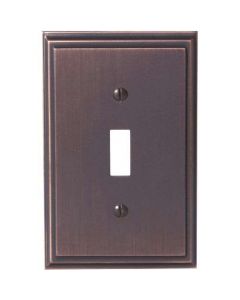 Oil Rubbed Bronze 7-9/32" [185.00MM] 1 Toggle Wall Plate by Amerock sold in Each - 36514-ORB