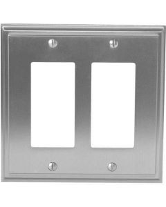 Satin Nickel 8-9/32" [210.06MM] 2 Rocker Wall Plate by Amerock sold in Each - 36519-G10