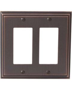 Oil Rubbed Bronze 8-9/32" [210.06MM] 2 Rocker Wall Plate by Amerock sold in Each - 36519-ORB