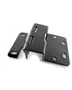 32MM Centers 3/4" Door Five Knuckle Overlay Institutional Hinge Gloss Black
