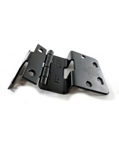32MM Centers 13/16" Door Five Knuckle Overlay Institutional Hinge Gloss Black