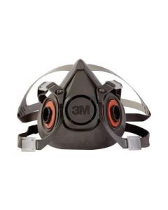 3M™ Large Thermoplastic Elastomer Half Mask 6000 Series Reusable Standard Respirator With 4 Point Harness And Bayonet Connection