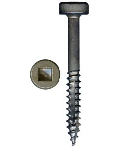 # 6-20 X 1 1/4" Square Drive, Modified Pan Head, Fine Thread, Double Type 17 Point, Plain Steel Finish Screws Sold In Box 8000