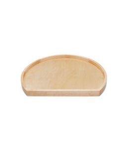 32" Natural Wood D shape tray, no hole (8 Pieces)