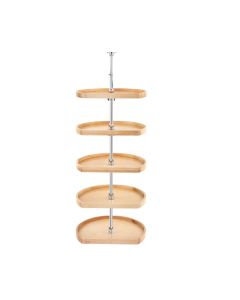 20" Pantry D-Shape Set -5 Shelves (no post) Natural, SKU: 4265-20-50