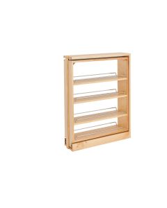 6" Filler Organizer with ball bearing soft-close slides Natural, SKU: 432-BFBBSC-6C