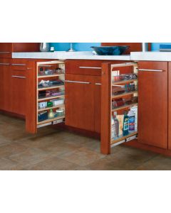 6in. Vanity Base Height Filler Pull-Out with Adjustable Shelves  Natural - Discontinued