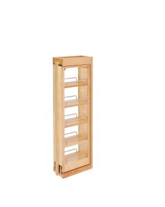 6" Wall Filler Pull-Out with Adjustable Shelves -36" Height Natural, SKU: 432-WF36-6C