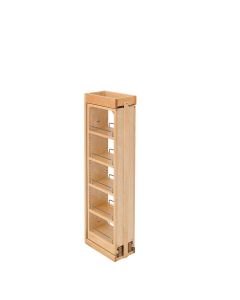 6" Wall Filler Pullout with Adjustable Shelves - 39" Height Natural, SKU: 432-WF39-6C