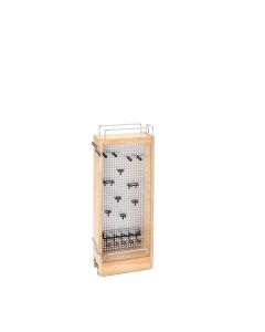 Wall Organizer With Stainless Steel Panel for 9" Wall Cabinet Natural, SKU: 444-WC-5SS