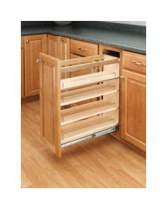 5" Base Organizer with Adjustable Shelves for 9" Full Height Base Cabinet Natural, SKU: 448-BC-5C-OB