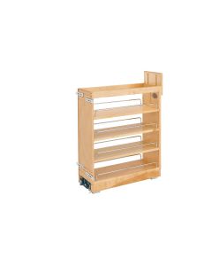 8" Base Organizer with ball bearing soft-close slides for 12" Full Height Base Cabinet Natural, SKU: 448-BCBBSC-8C