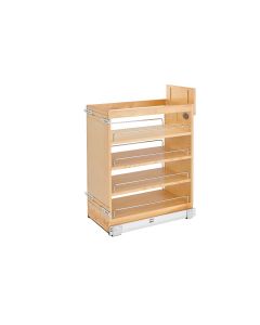 11" Base Organizer with Blum soft-close slides for 15" Full Height Base Cabinet Natural, SKU: 448-BCSC-11C