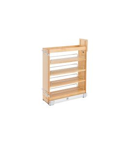 6.5" Base Organizer with Blum soft-close slides for 9" Frameless Full Height Base Cabinet Natural, SKU: 448-BCSC-6C