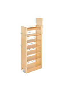 51" H x 11" Wood Pantry With slide Natural, SKU: 448-TP51-11-1