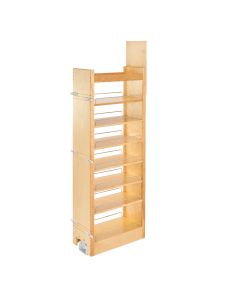 58" H x 11" Wood Pantry With slide Natural, SKU: 448-TP58-11-1