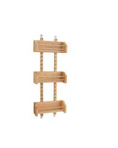 Adjustable Door Mount Spice Rack with 3 Bins for 15" Wall Cabinet  Natural, SKU: 4ASR-15