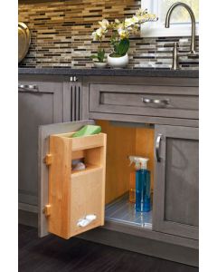 Grocery Bag Holder for 15" Base Cabinets Natural