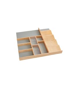 Trim-to-Fit Semi-Gloss Natural Maple Drawer Cosmetic Organizer up to 22", SKU: 4VCOS-22-1