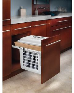 Vanity Top Mount Pullout Hamper  Natural