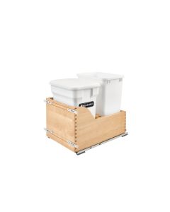 Double Waste Soft-close Maple Pullout with Compo+ bin White and White Waste Container, SKU: 4WCSC-1835CKWH-2