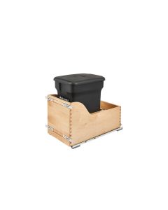 Single Waste Soft-close Maple Pullout Compo+ bin Black, SKU: 4WCSC-CKBK-1