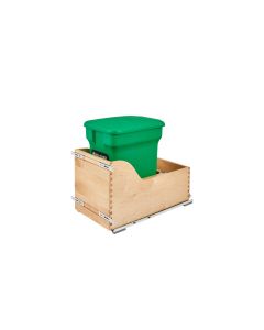 Single Waste Soft-close Maple Pullout Compo+ bin Green, SKU: 4WCSC-CKGR-1