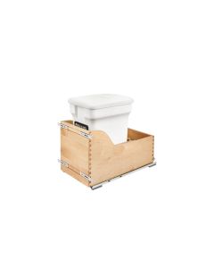 Single Waste Soft-close Maple Pullout Compo+ bin White, SKU: 4WCSC-CKWH-1