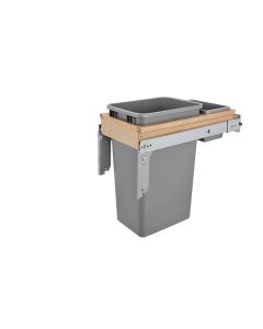 Single 50 QT. Container With Trash and Storage Bin Natural (4WCTM-1550BBSCDM-1)