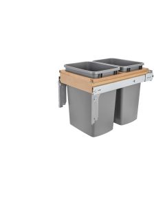 Double 35 QT. Container With Trash and Storage Bin Natural, SKU: 4WCTM-18BBSCDM2
