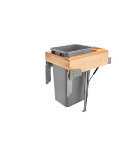 Top mount pull-out waste container with rev-a-motion slides natural, sku: 4wctm-rm-1850dm-1