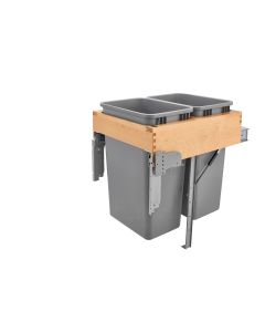 Top mount pull-out waste container with rev-a-motion slides natural, sku: 4wctm-rm-2150dm-2
