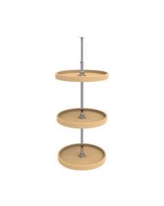 18" Full Circle Wood Lazy Susan -3 Shelf Set Natural, SKU: 4WLS073-18-536