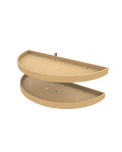 38" Half Moon Wood Lazy Susan -2 Shelf Set With Hardware Natural, SKU: 4WLS882-38-570