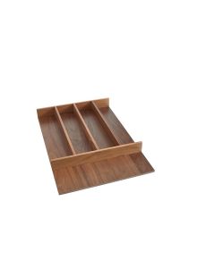 Cut-To-Size Insert Walnut Cutlery Organizer 18-1/2" x 22" x 2-3/8" (4WUT-WN-1SH)